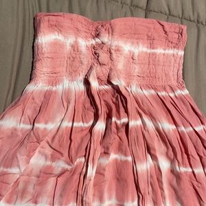 Strapless summer beach dress